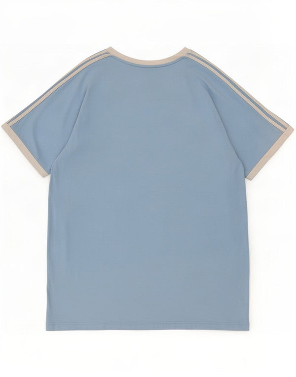 Adidas Hombre Camiseta Top XL Azul Algodón