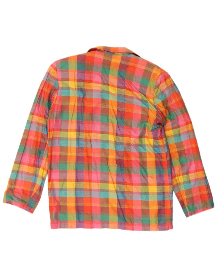 Express Chaqueta tipo blazer de 1 botón para mujer UK 10 Small Multicolor Check