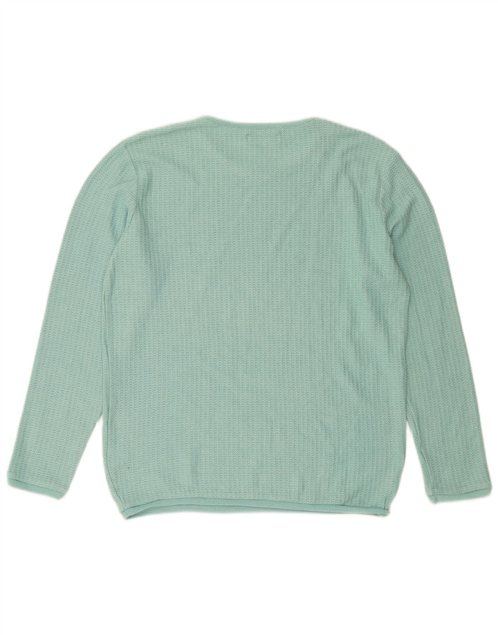 ZARA Hombre Jersey Cuello Redondo Algodón Verde Medio