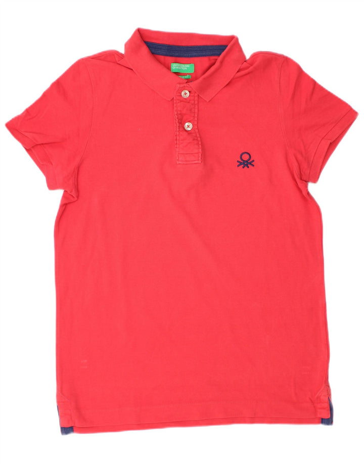 BENETTON Mens Muscle Polo Shirt Medium Red