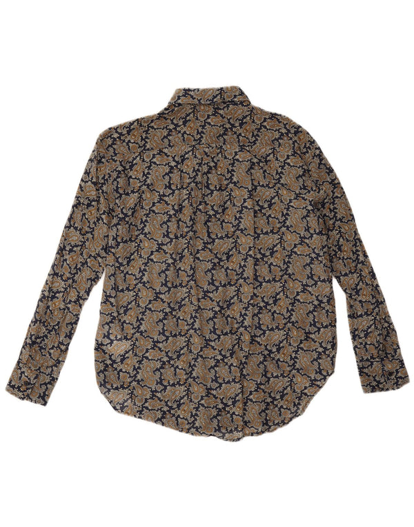 Gant Camisa extragrande para mujer UK 8 Small Azul marino Paisley Algodón