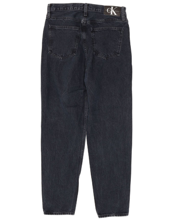 Calvin Klein Mom Jean Vaqueros Cónicos Desgastados para Mujer W28 L27 Azul Marino