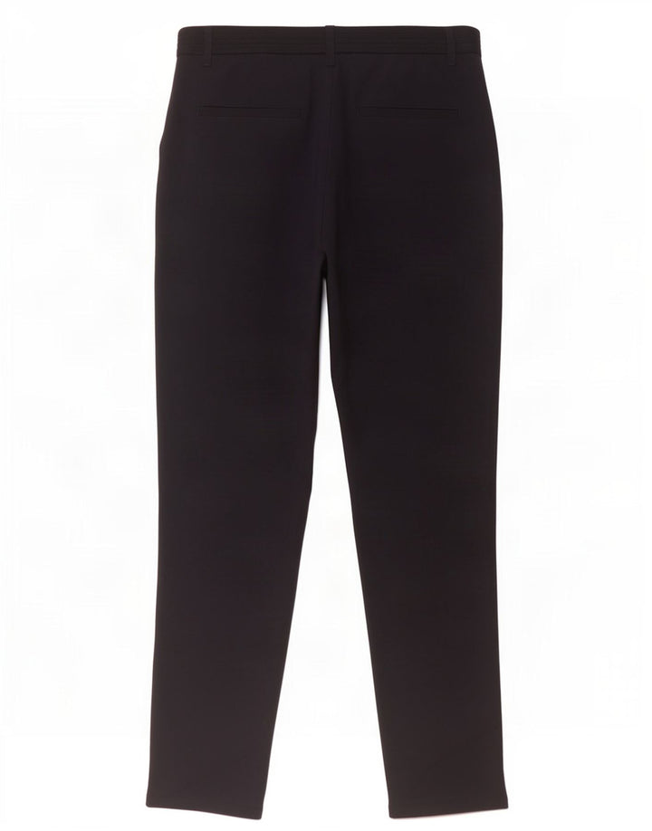 Zara Mujer Pantalón Traje Recto Mediano W30 L30 Azul Marino Poliéster