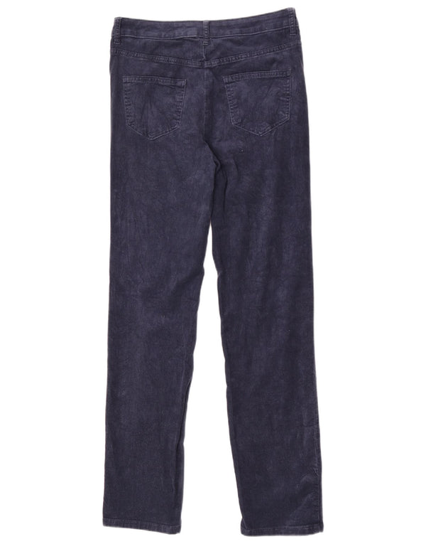 Marks & Spencer Pantalones de pana ajustados para mujer UK 10 Small W28 L29 Azul marino