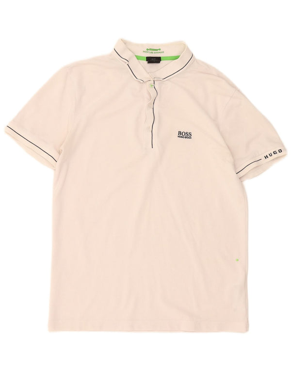 Polo Hugo Boss Hombre Pequeño Algodón Blanco