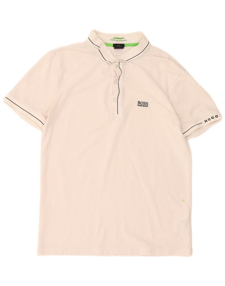 Polo Hugo Boss Hombre Pequeño Algodón Blanco