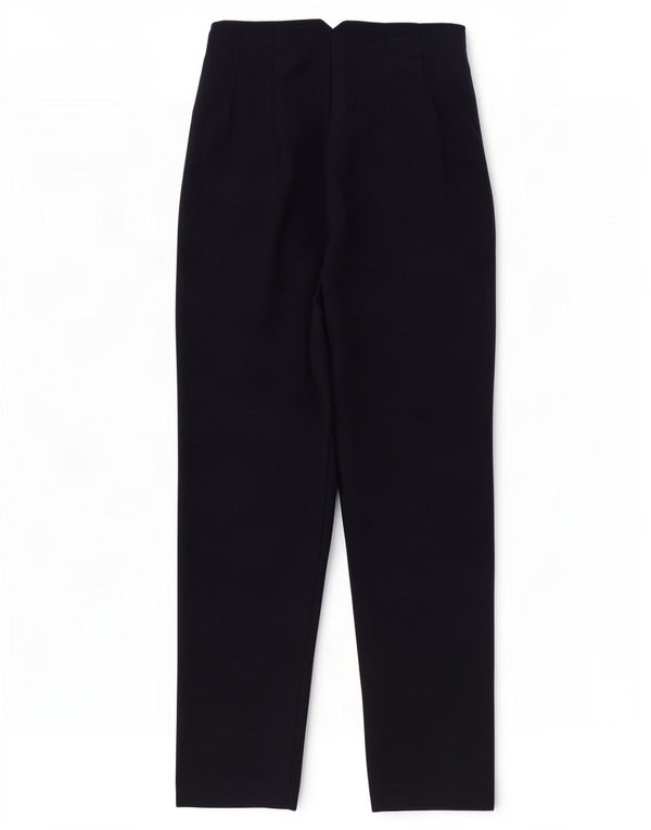 Zara Mujer Pantalones Casuales Cónicos De Cintura Alta XS W24 L27 Azul Marino