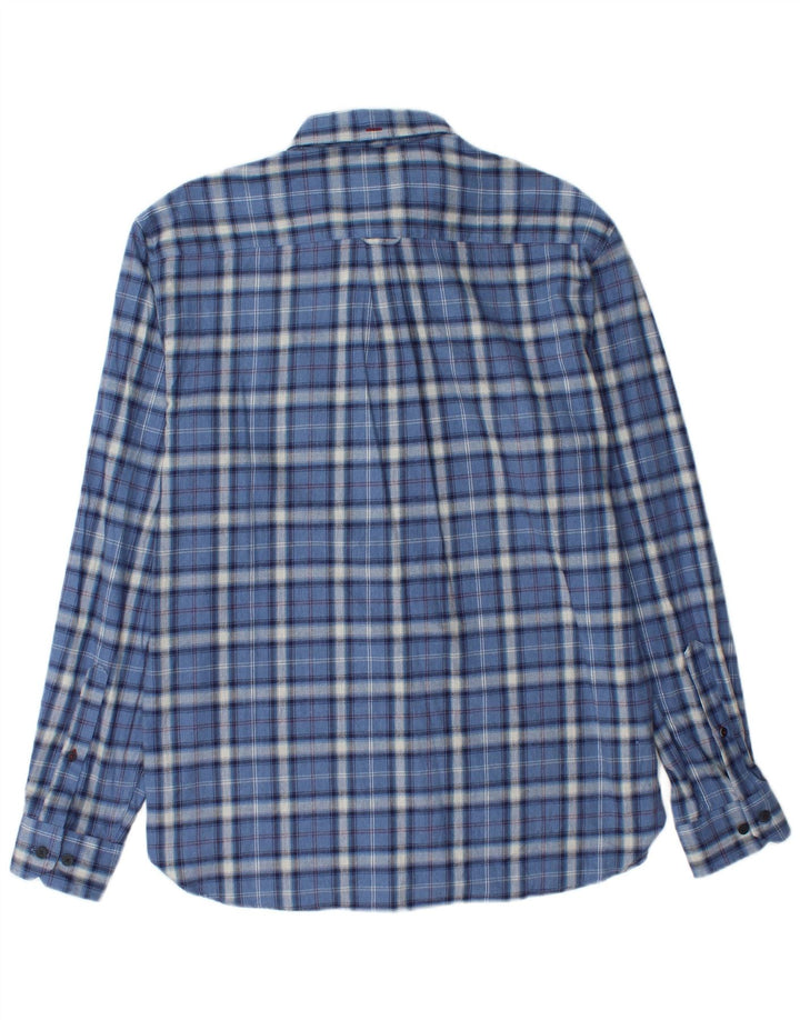 MARKS & SPENCER Camisa de franela azul Harbour para hombre Cuadros azul medio