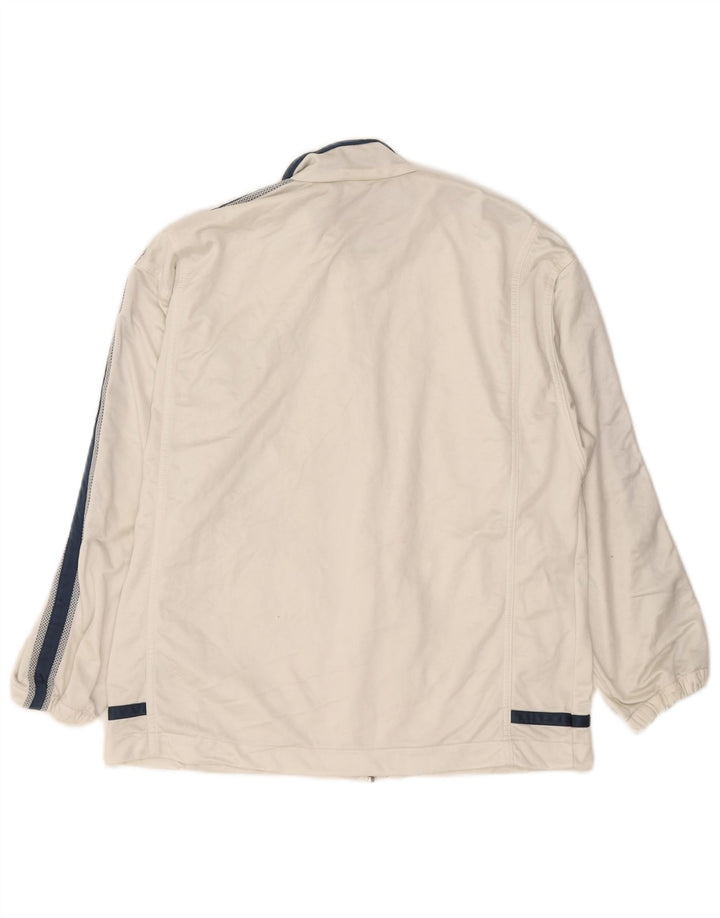 Diadora Chaqueta de chándal para hombre ES 34 Small Blanco Colorblock Poliéster