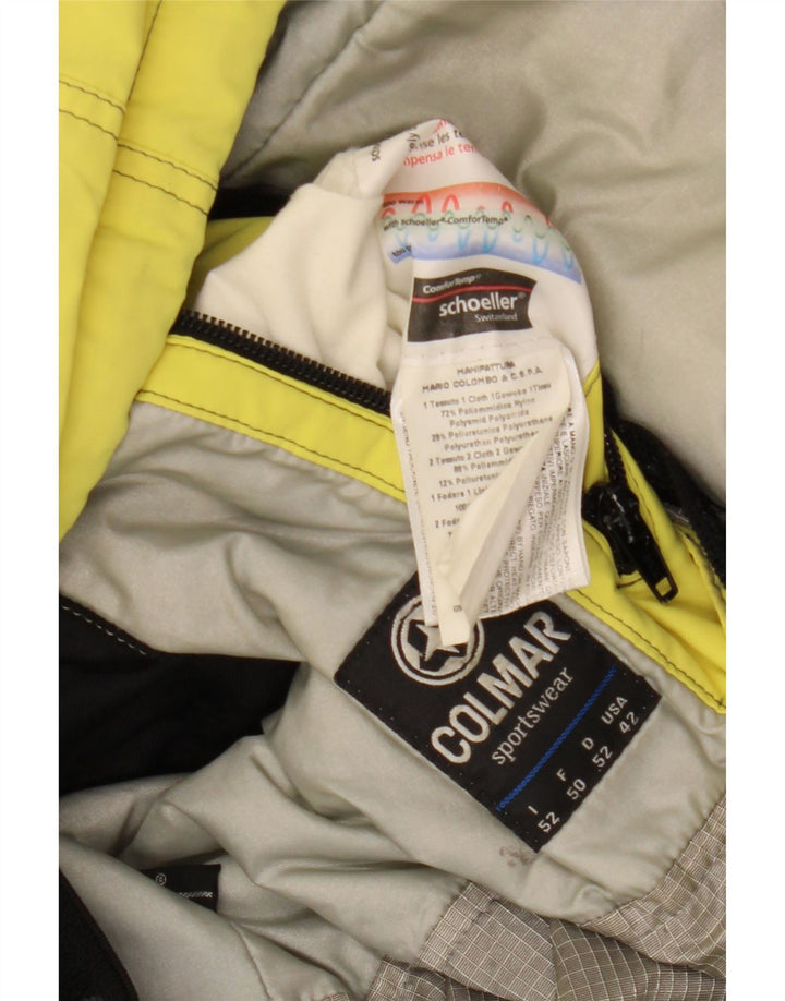 COLMAR Chaqueta de esquí para hombre IT 52 Large Yellow Colourblock Poliamida
