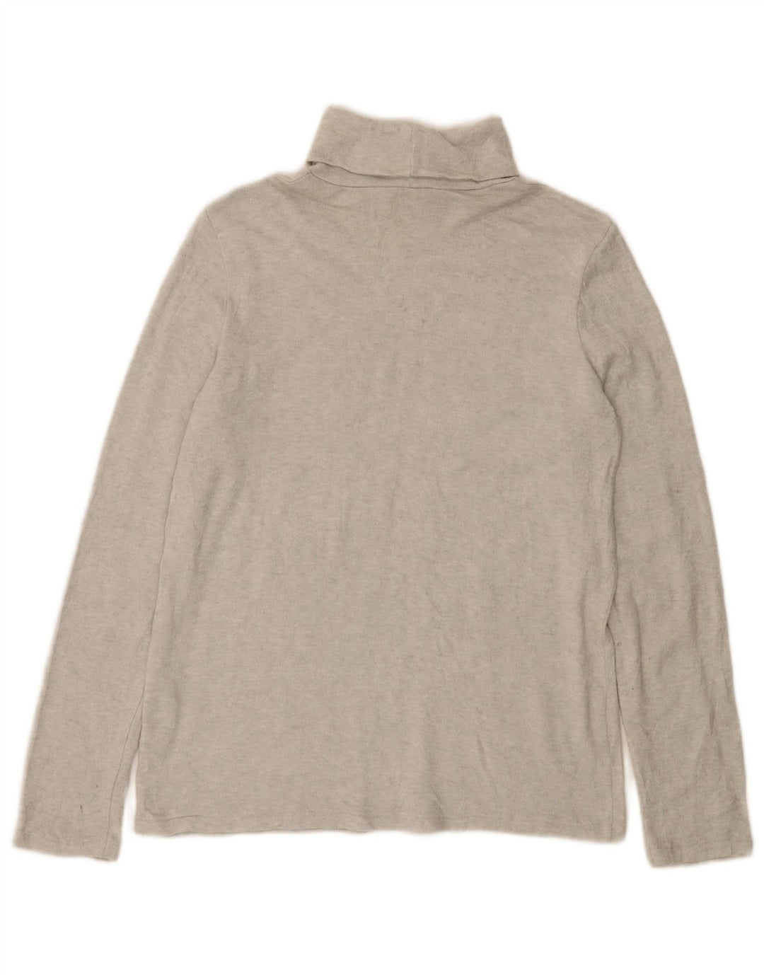 Zara Mujer Top Manga Larga UK 44 Large Viscosa Gris Moteada