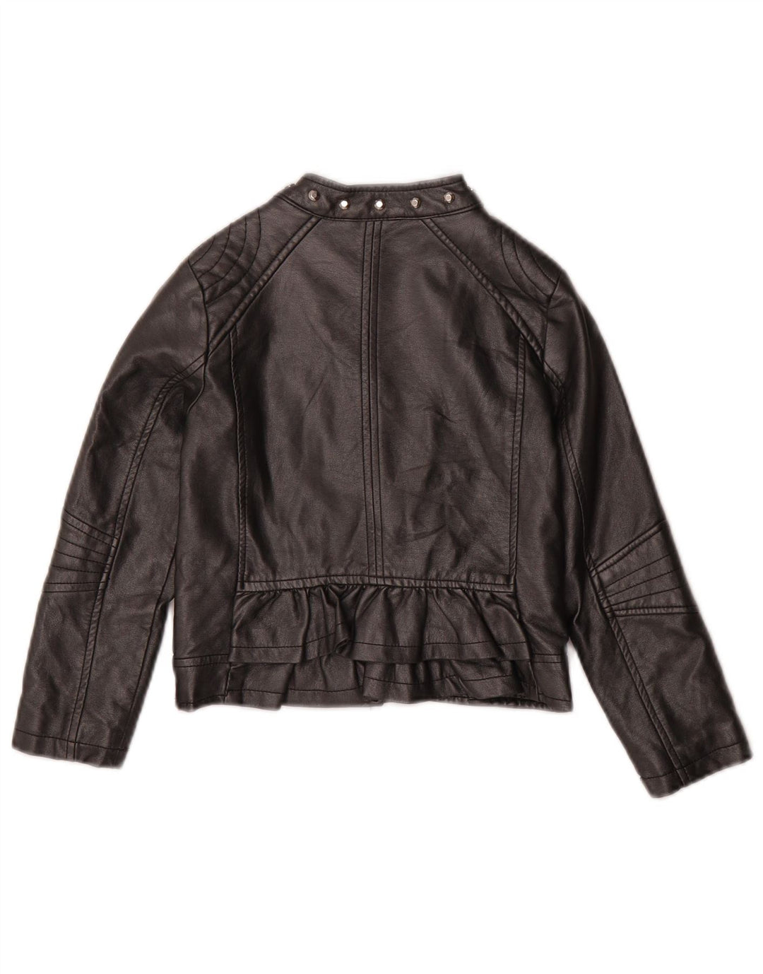 URBAN REPUBLIC Girls Leather Biker Jacket 5-6 Years Black