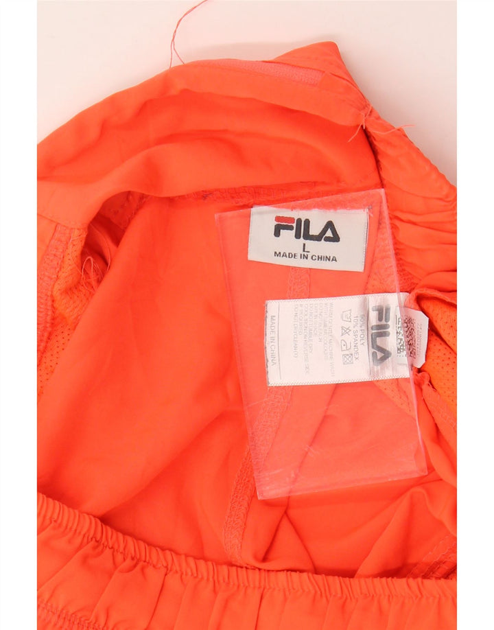 FILA Pantalones cortos deportivos para hombre poliéster naranja grande