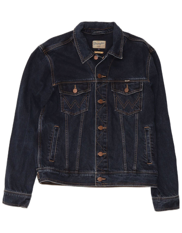 Wrangler Chaqueta vaquera de corte casual para hombre UK 38 Medium Azul marino Algodón