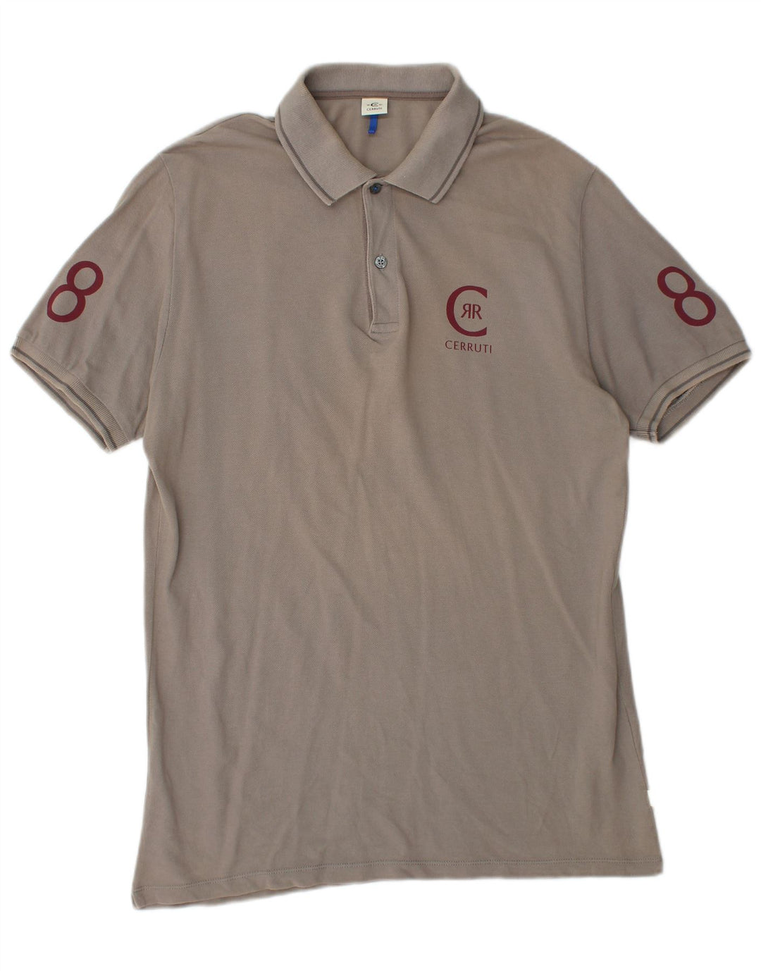 CERRUTI 1881 Polo gráfico para hombre de algodón gris grande