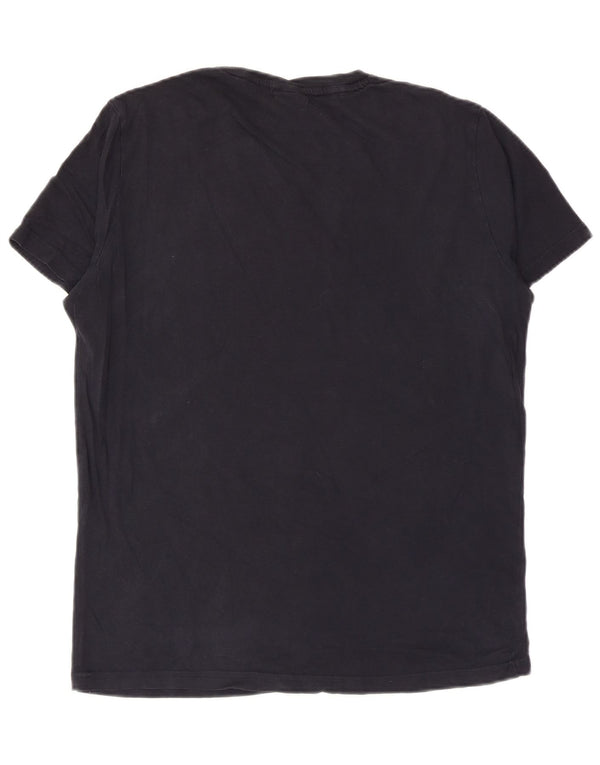 Champion Mens Graphic T-Shirt Top Small Navy Blue