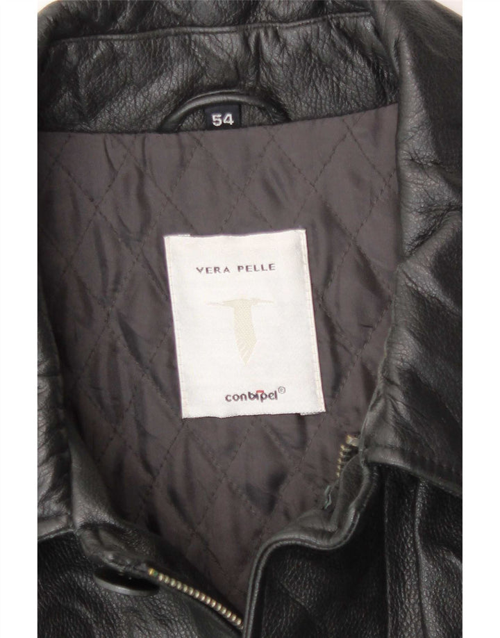 Conbipel Chaqueta de cuero para hombre IT 54 XL Negro
