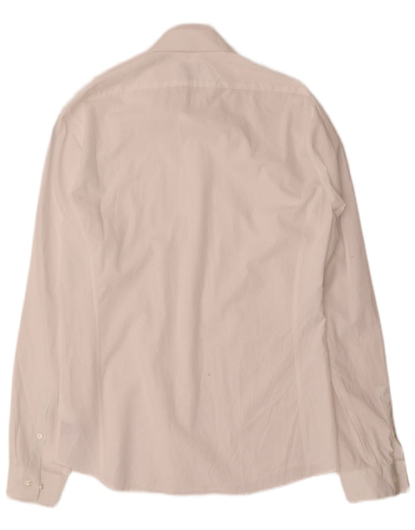Calvin Klein Camisa extra slim fit para hombre Talla 39 15 1/2 Algodón blanco mediano