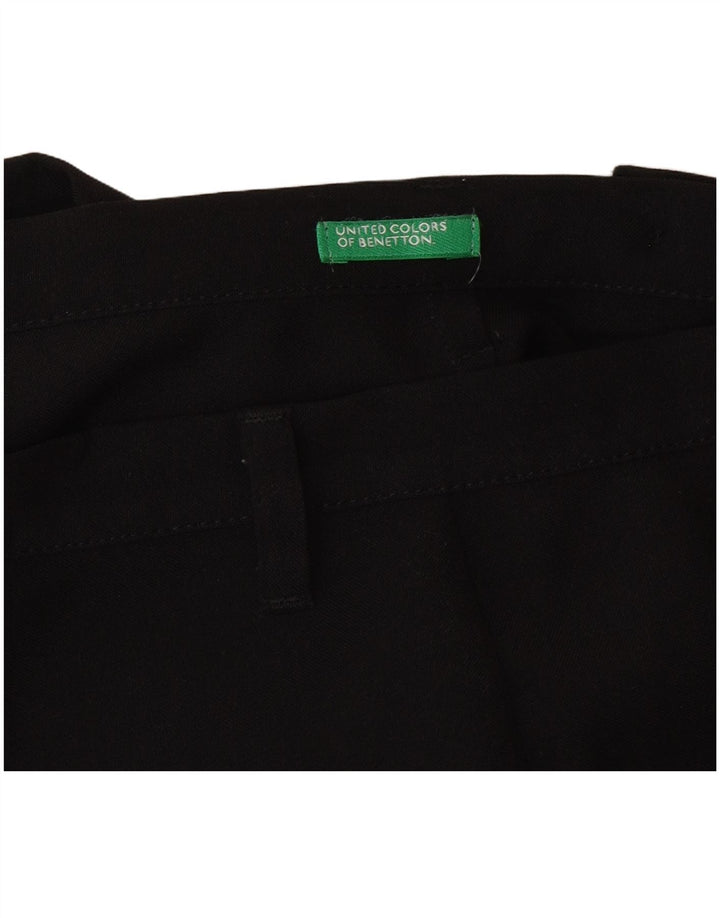 Benetton Pantalón De Traje Recto W28 L32 Negro