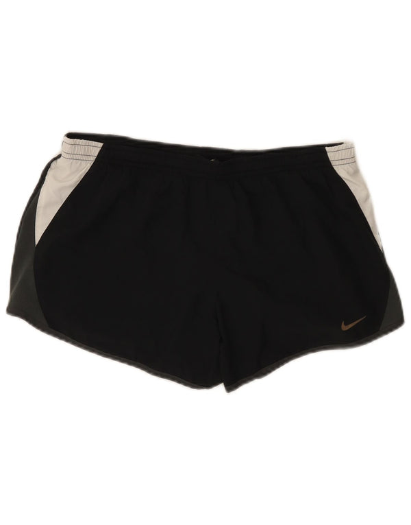 Nike - Pantalones cortos deportivos Dri Fit para mujer, talla S, poliéster, color negro