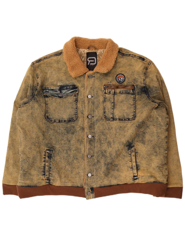 EMP Chaqueta vaquera para hombre UK 60 5XL Algodón marrón