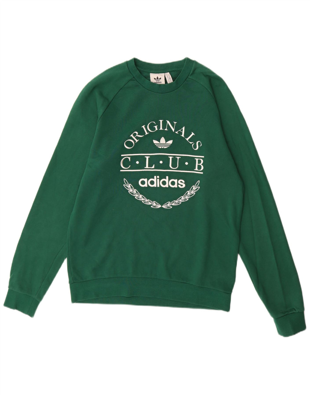 Adidas Hombre Sudadera Gráfica Jumper Algodón Verde Medio