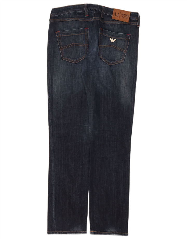 Vaqueros Armani Mujer Rectos W30 L29 Azul Marino Algodón