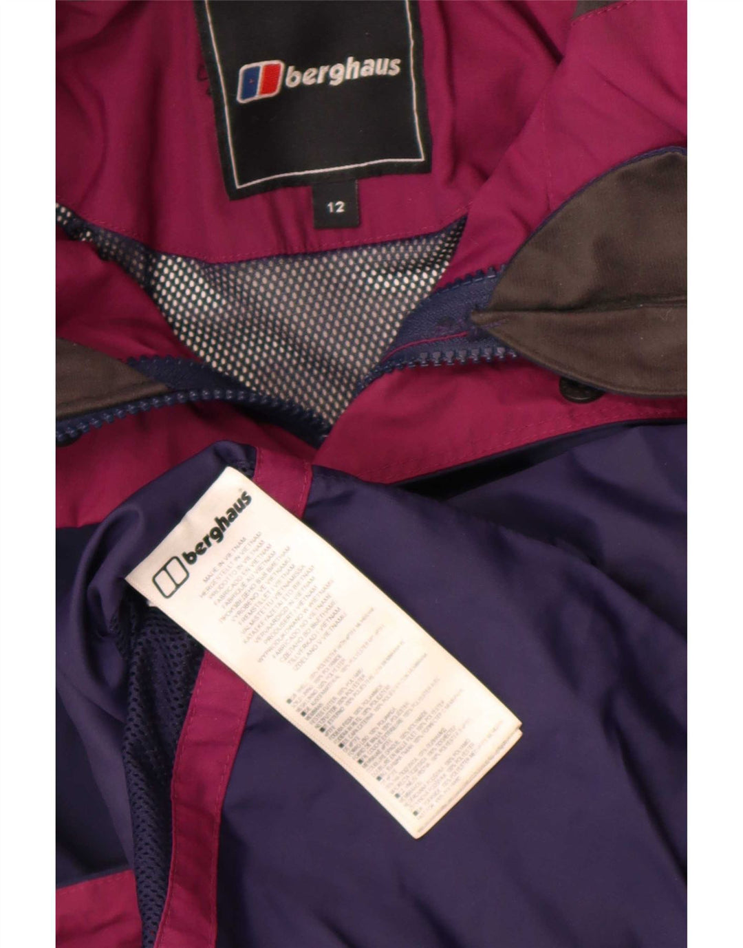 Berghaus Chaqueta impermeable con capucha para mujer UK 40 Mediana Azul marino Poliéster