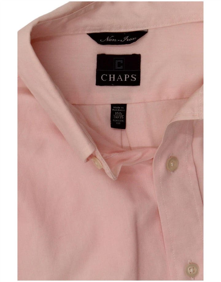 Chaps Camisa de ajuste clásico para hombre talla 15 1/2 algodón rosa mediano
