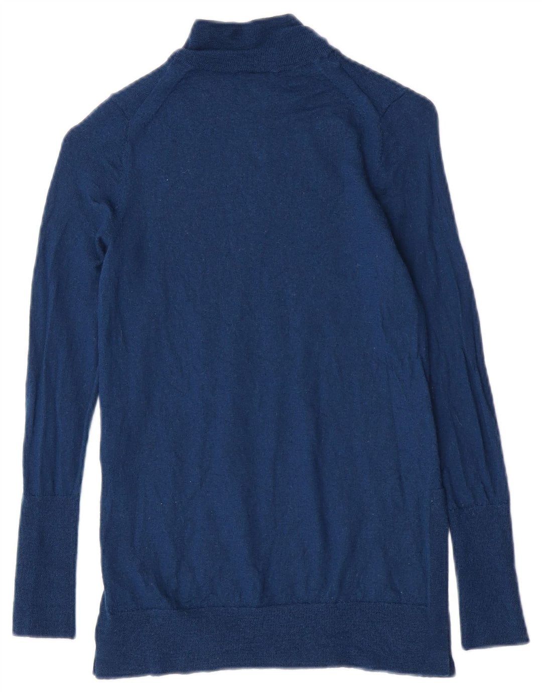Jigsaw Jersey de cuello alto para mujer, talla 8, lana azul pequeña