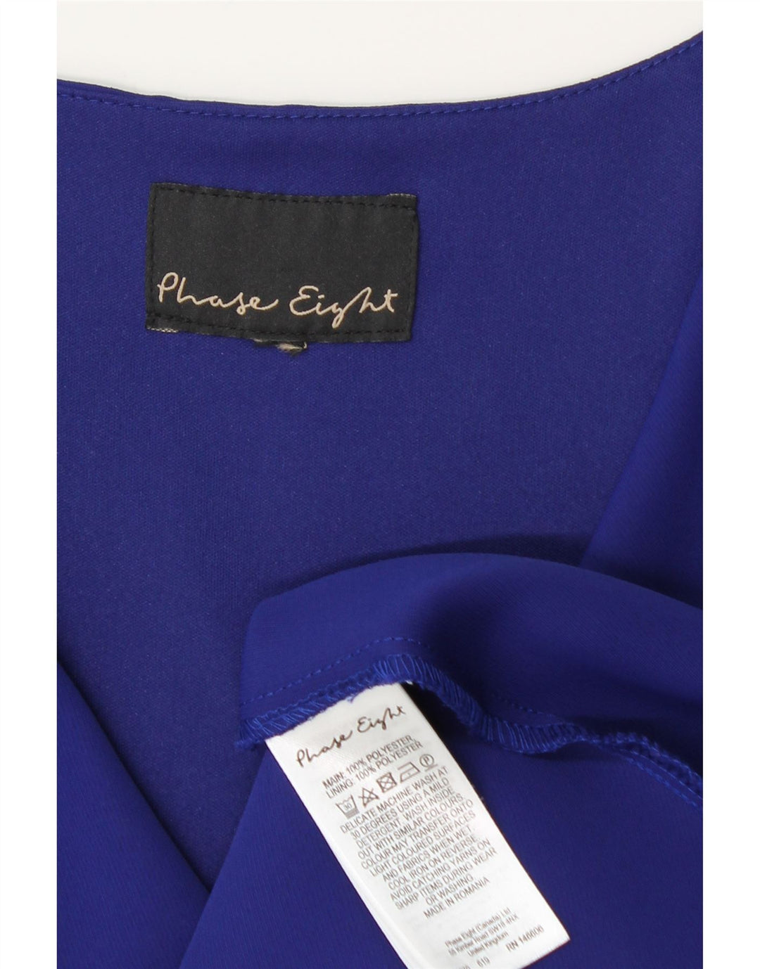 Vestido cruzado para mujer Phase Eight UK 42 Poliéster azul medio