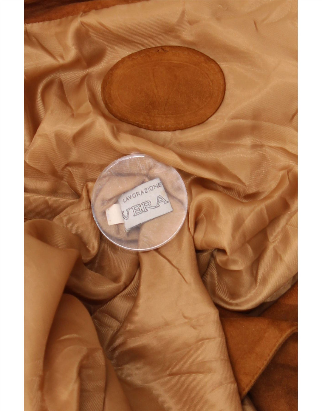 VINTAGE Abrigo de ante para mujer Reino Unido 20 2XL Cuero beige