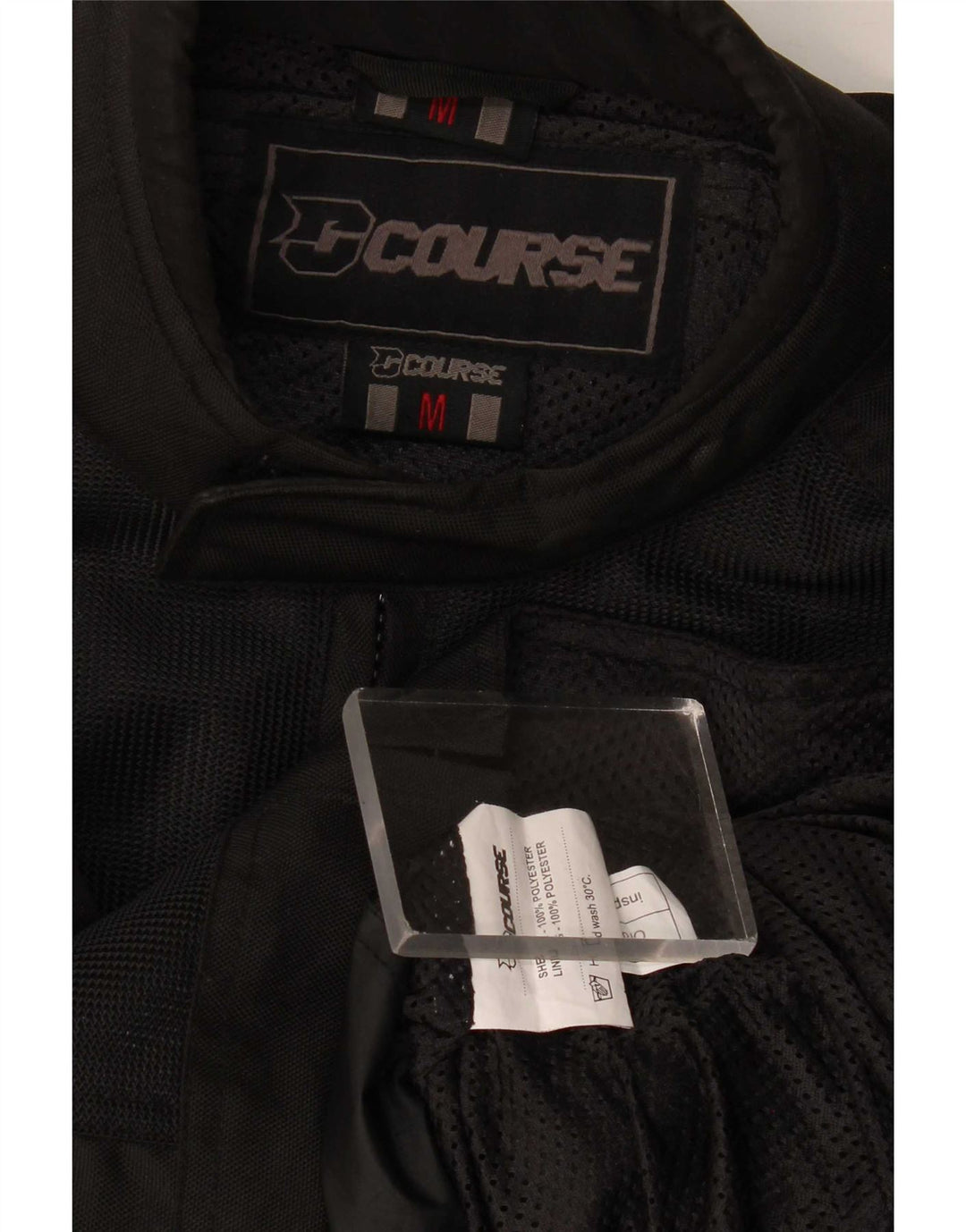 Course Chaqueta gráfica para hombre, talla 38, poliéster negro mediano