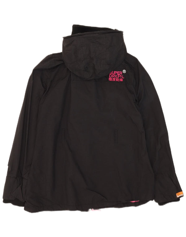 Superdry Mujer Windmac Chaqueta Cortavientos Con Capucha UK 46 Large Nylon Negro