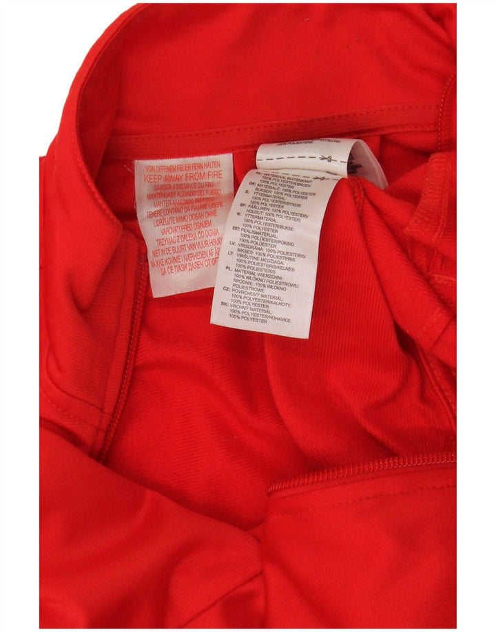 ADIDAS Hombre Chándal Top Chaqueta Pequeña Rojo Colorblock Poliéster