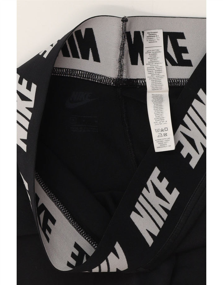 NIKE Leggings gráficos para mujer UK 44 Mediano Algodón negro