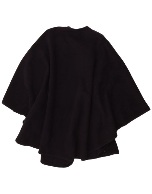 Vintage mujer Poncho abrigo un tamaño azul marino