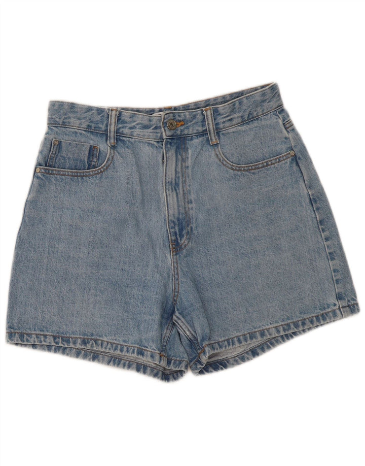 Zara Mujer Shorts Vaqueros De Cintura Alta EU 40 Medium W30 Azul