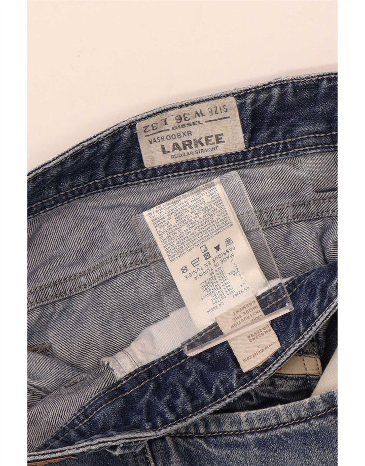 Diesel Hombre Larkee Regular Jeans Rectos W36 L32 Algodón Azul