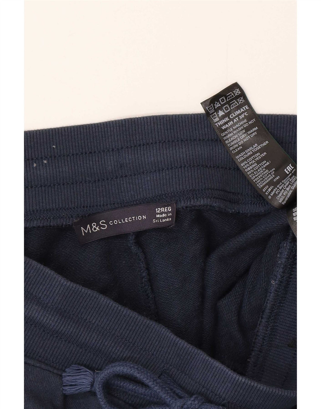 Marks & Spencer Pantalones de Chándal para Mujer Joggers UK 12 Medium Azul Marino