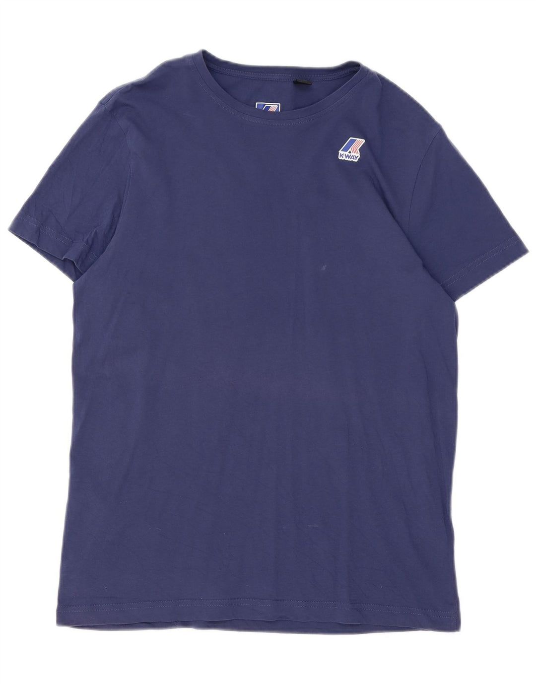K-Way - Camiseta para hombre, talla grande, color azul marino, algodón