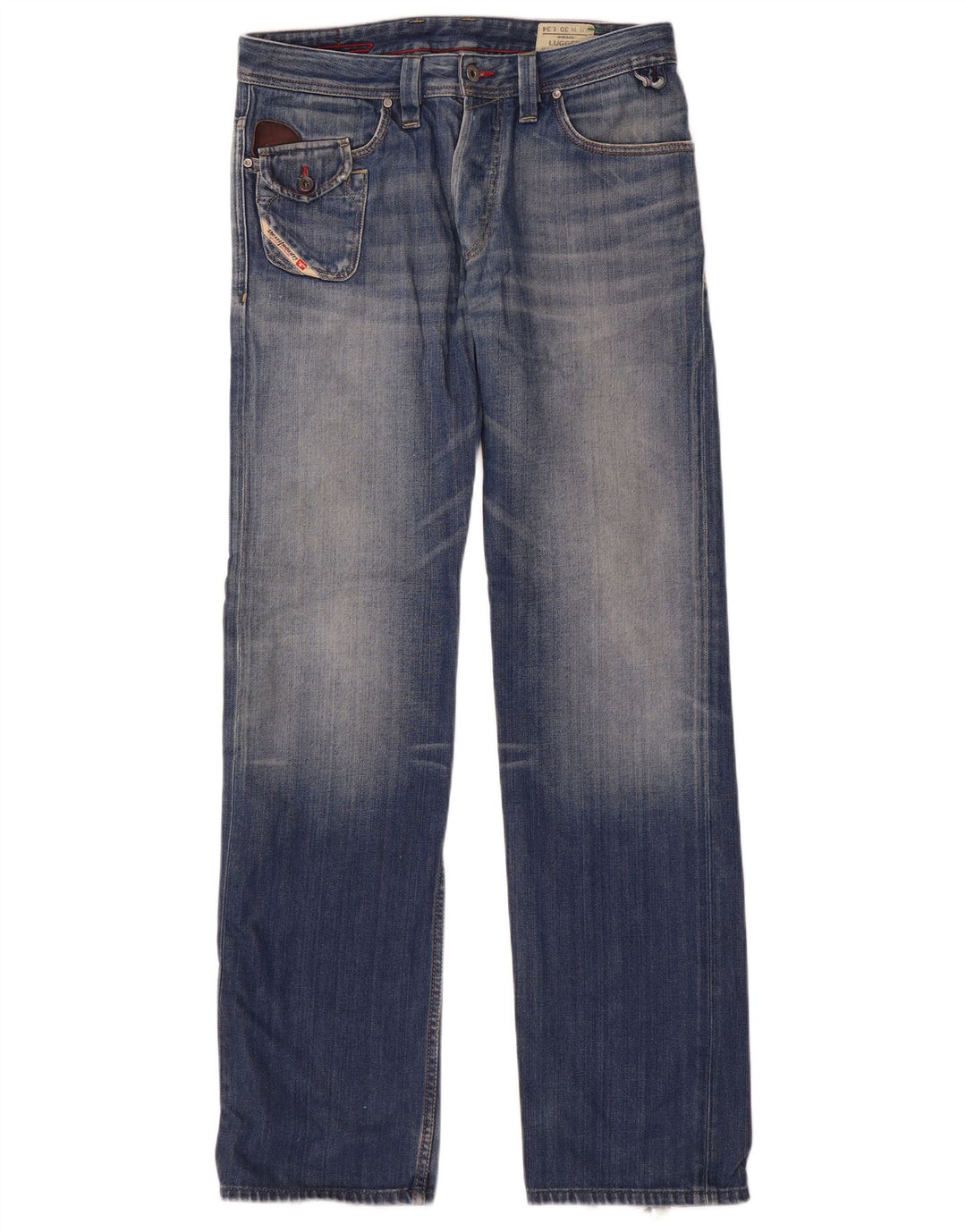 Diesel Vaqueros Rectos Lugger Para Hombre W30 L34 Algodón Azul