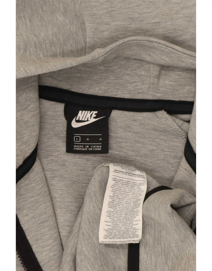 Nike - Sudadera con capucha y cremallera para hombre, talla grande, algodón gris