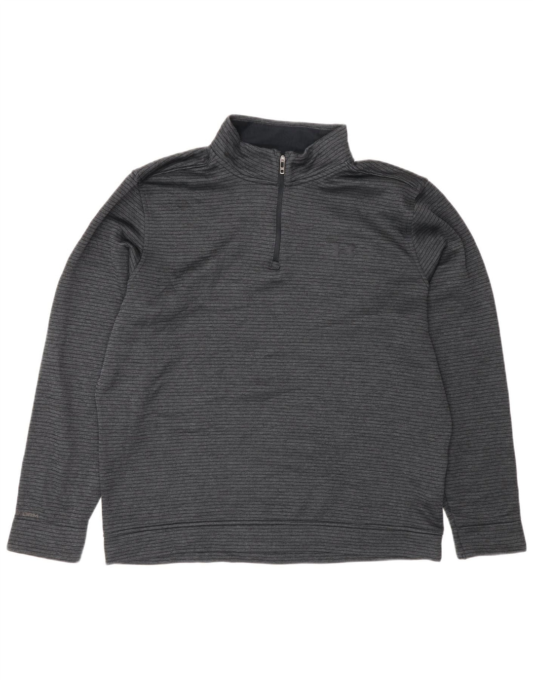 Under Armour Hombre Storm-Fit Zip Neck Jersey Chándal Top XL Gris Rayas