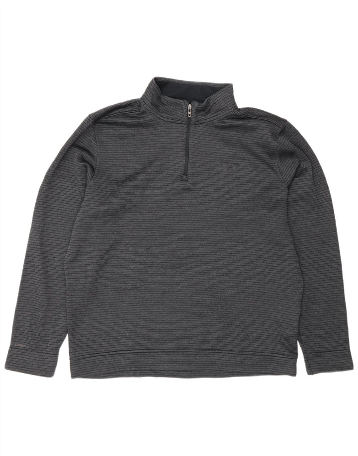 Under Armour Hombre Storm-Fit Zip Neck Jersey Chándal Top XL Gris Rayas