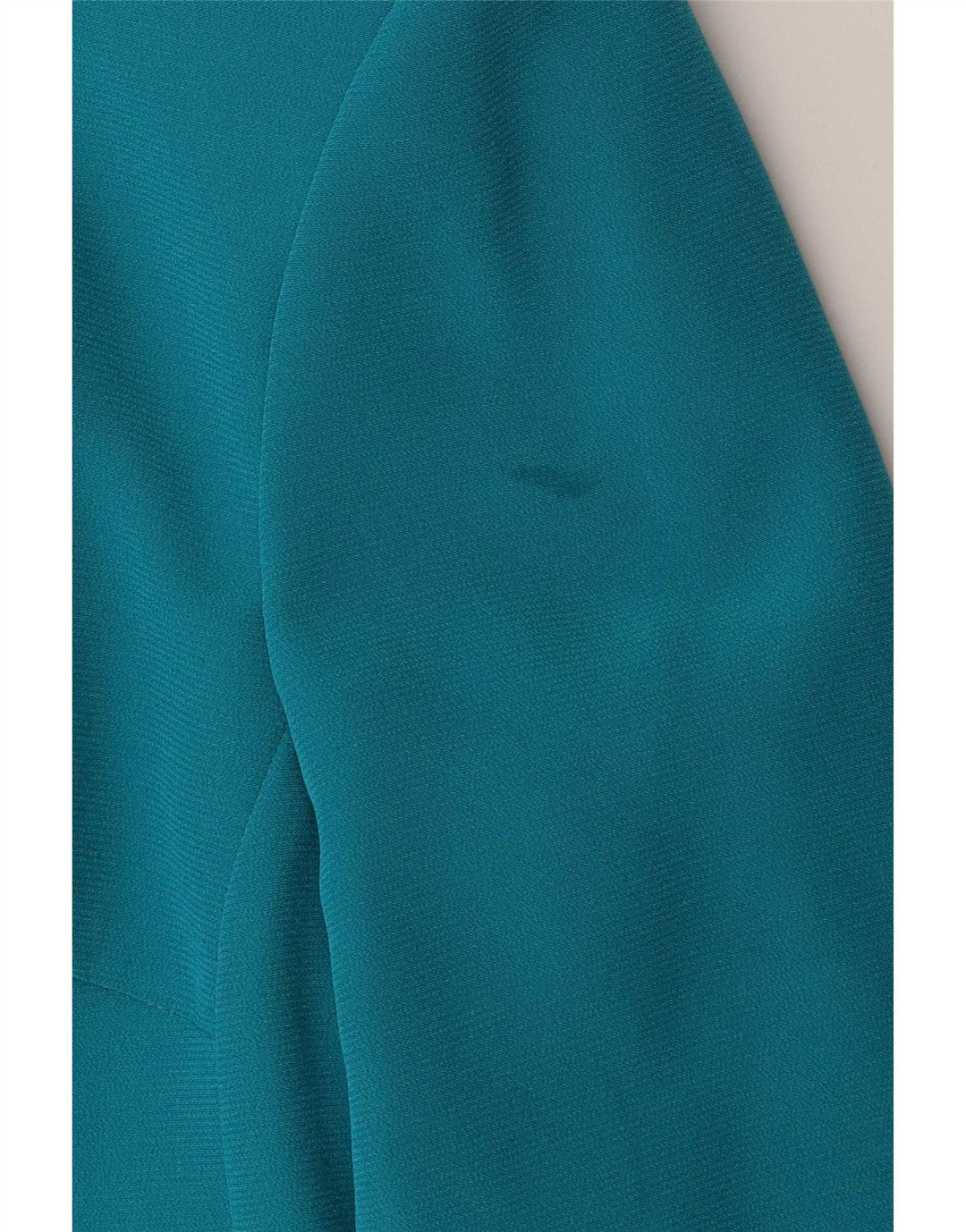 Vintage mujer crop blazer chaqueta Reino Unido 12 azul medio