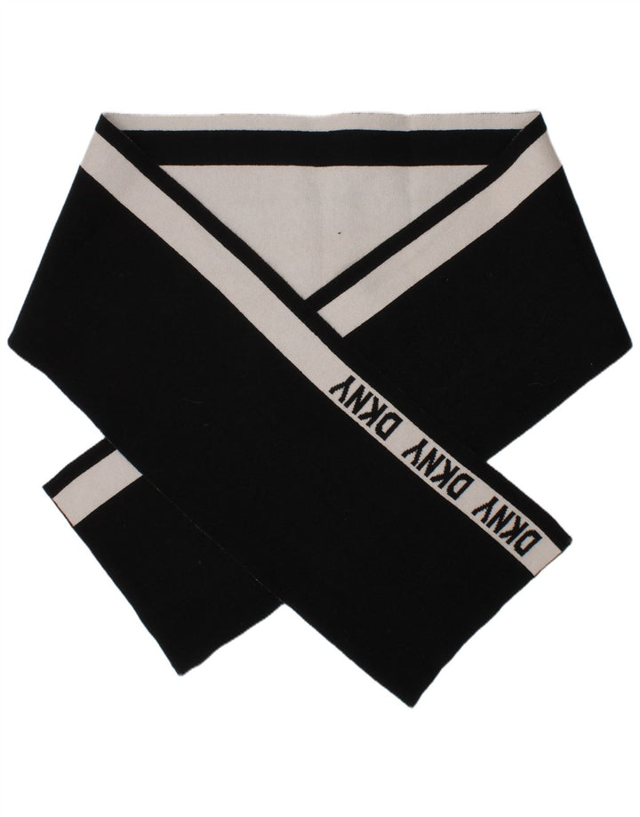 Dkny Bufanda rectangular para hombre Talla única Logotipo acrílico a rayas negras