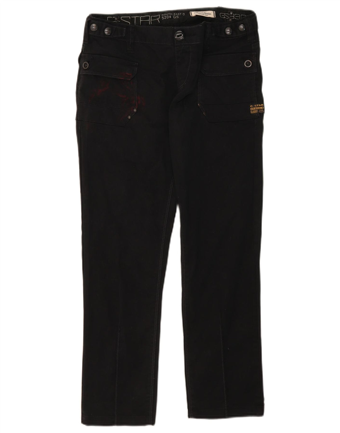 Vaqueros rectos para hombre G-Star W29 L26 Algodón negro
