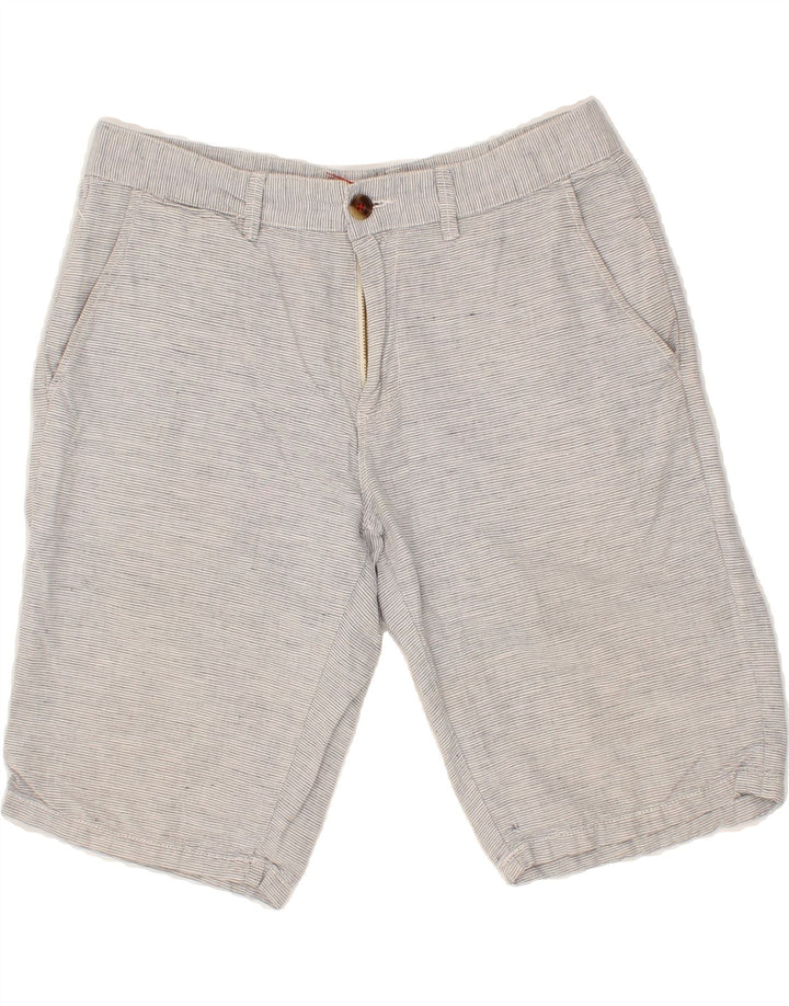 JULES Womens Chino Shorts EU 40 Medium W34 Grey Striped Vintage Jules and Second-Hand Jules from Messina Hembry 