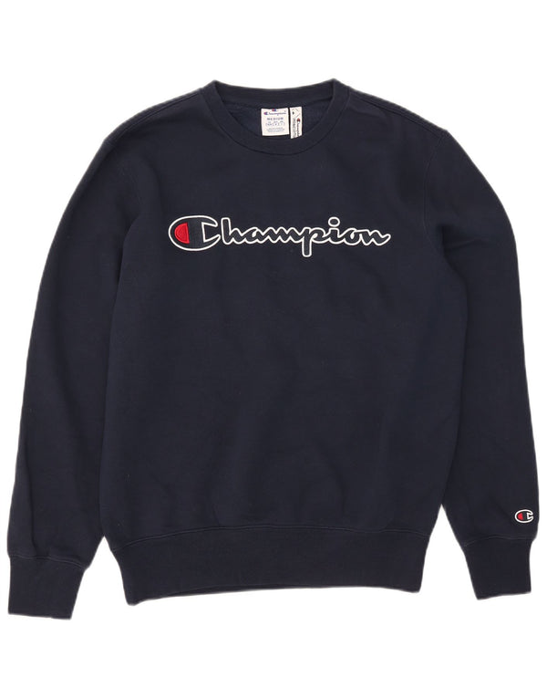Champion Sudadera Gráfica para Mujer Jumper UK 14 Medium Azul Marino Algodón